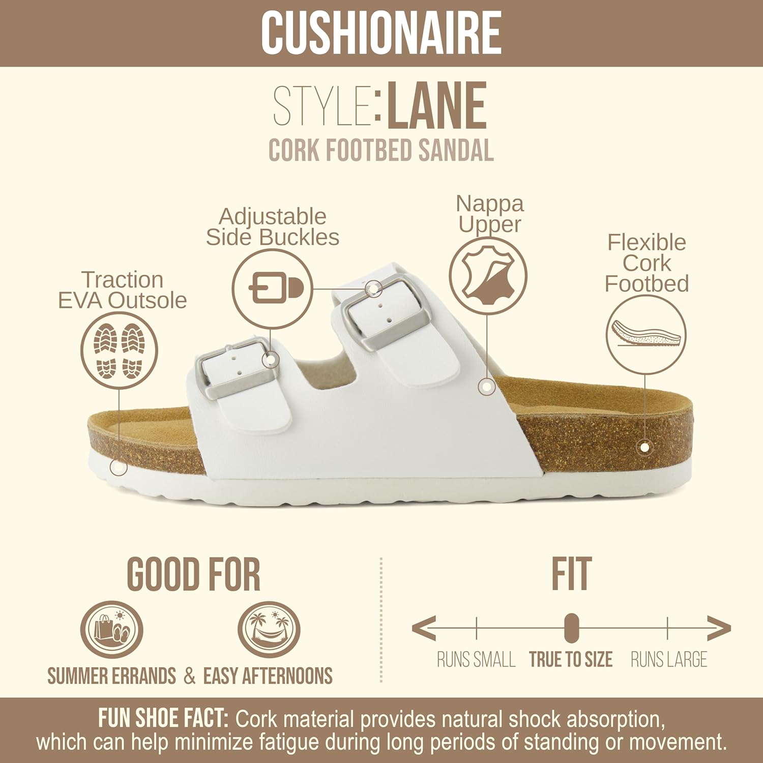 CorkComfort Double Buckle Sandals