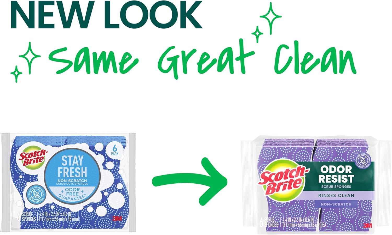 Odor Resist Scrub Sponge Pack